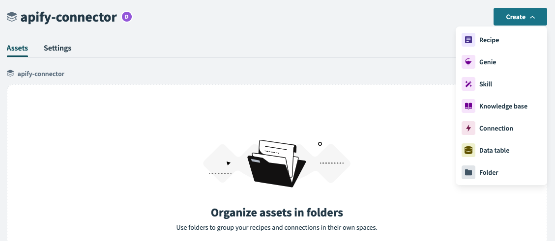 Screenshot showing how to create connection